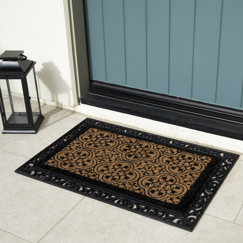 MSI Black Scroll 24" x 36" Rubber Door Mat Tray & Reviews Wayfair